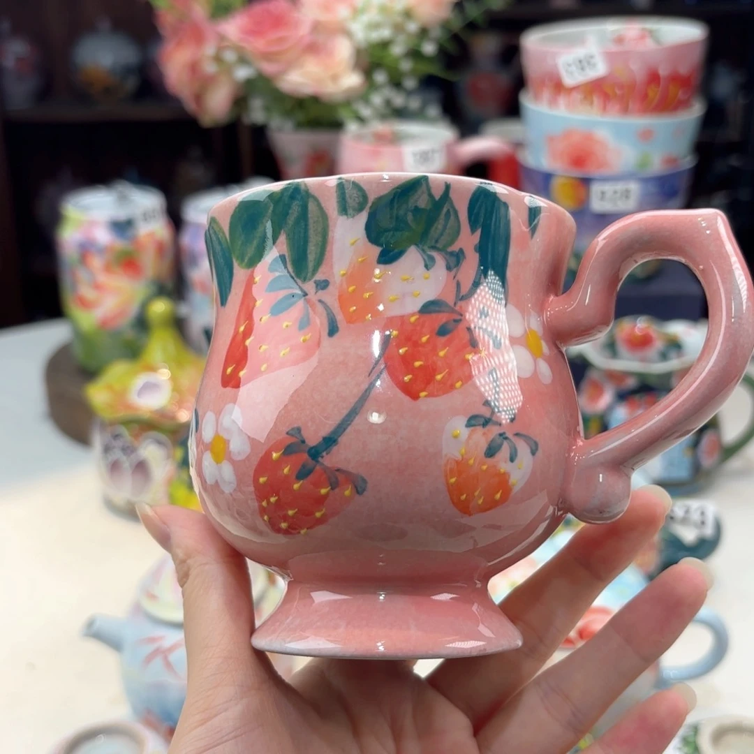 景德镇手绘高温釉下彩陶瓷茶具
