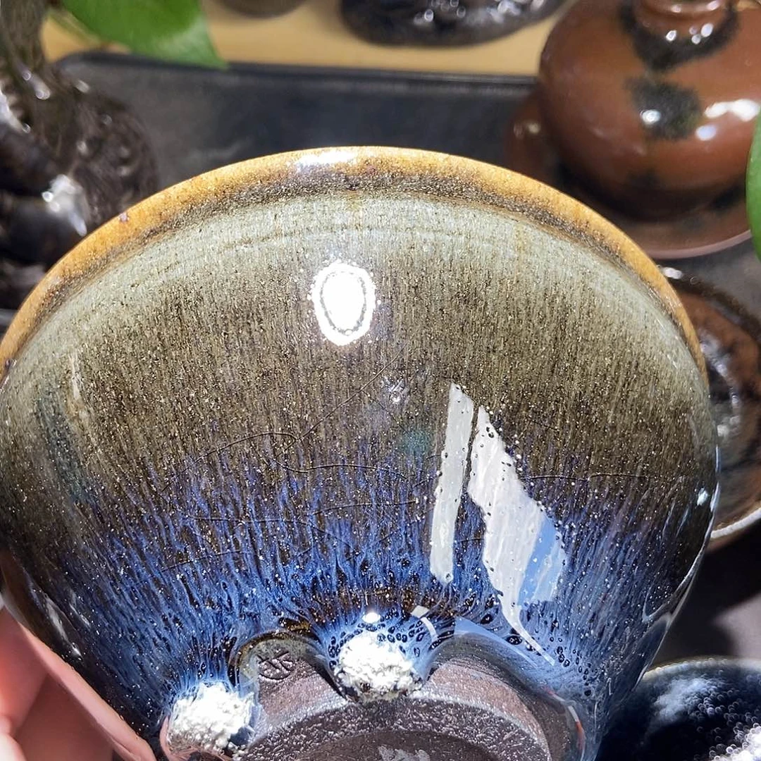 果***儿茶盏436 建窑建盏磨底微瑕