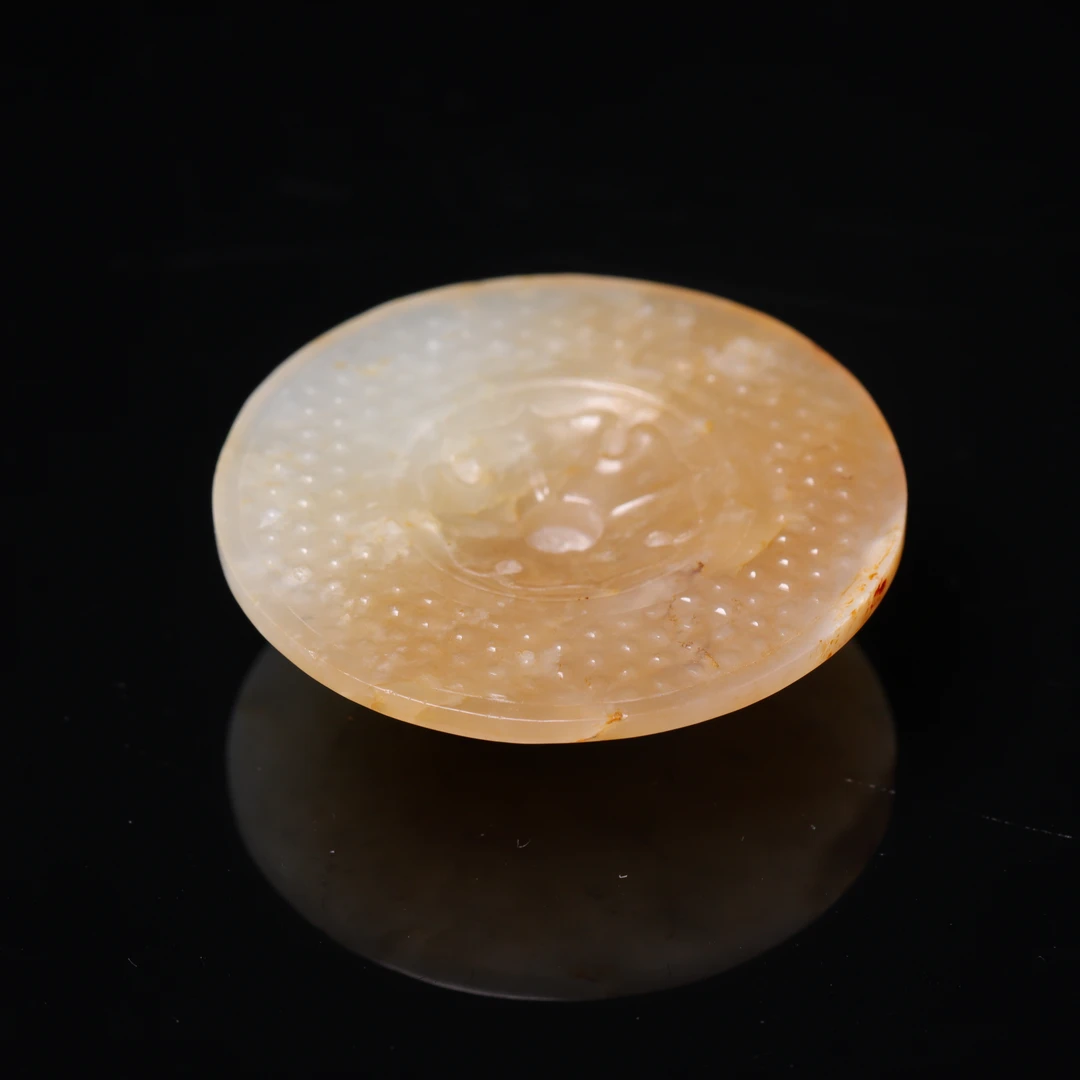 明代和田玉乳钉纹剑首-NX