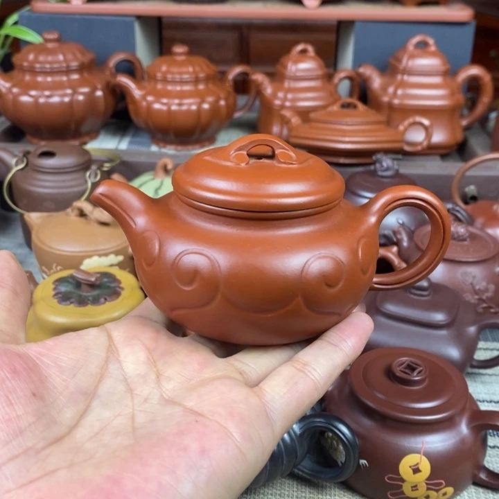紫砂茶壶仿古如意120-220cc原矿赵庄朱泥特价