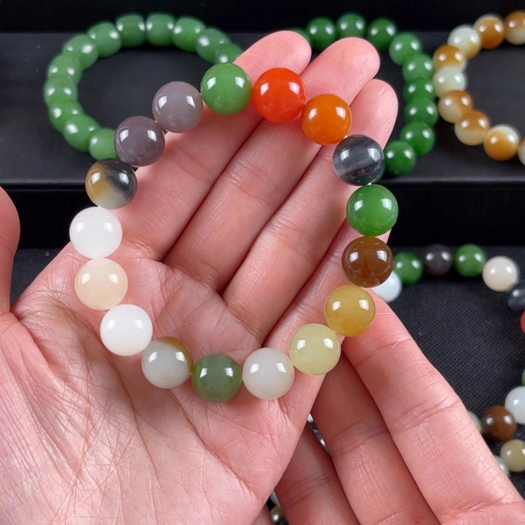 和田玉手串未镶嵌看***里卡12