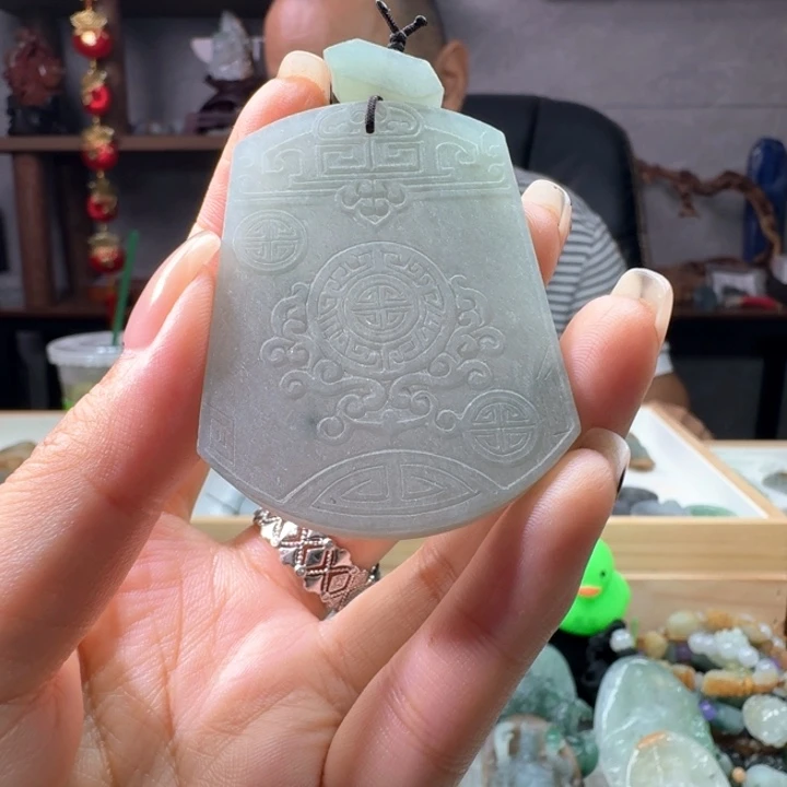 未镶嵌定制翡翠无事牌