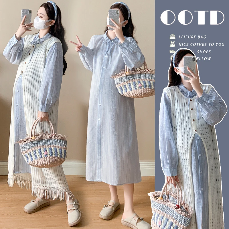 孕妇装女2025新款爆款洋气春秋款连衣裙怀孕期春夏季裙子中长款