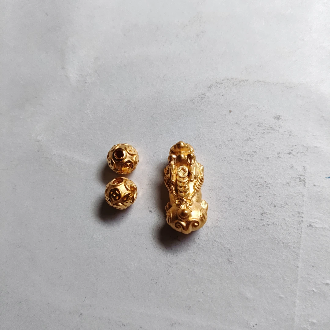 金元宝足金999貔貅珠子首饰