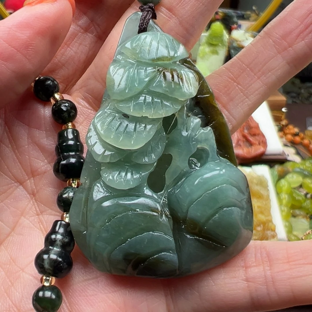 岫玉未镶嵌挂件挂件