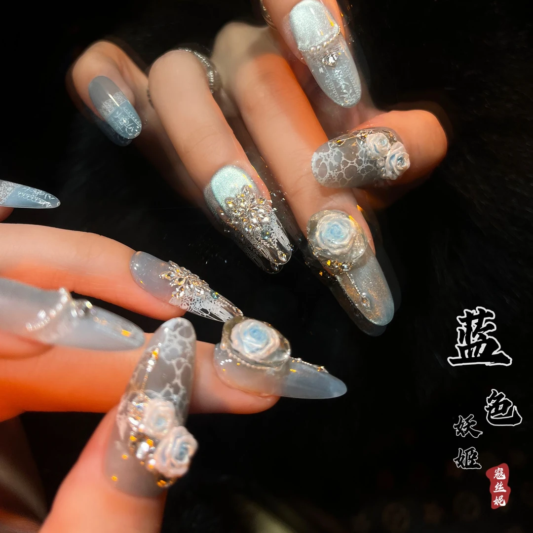 设计师款 @【蓝色妖姬】寇丝妮 纯手工穿戴式美甲