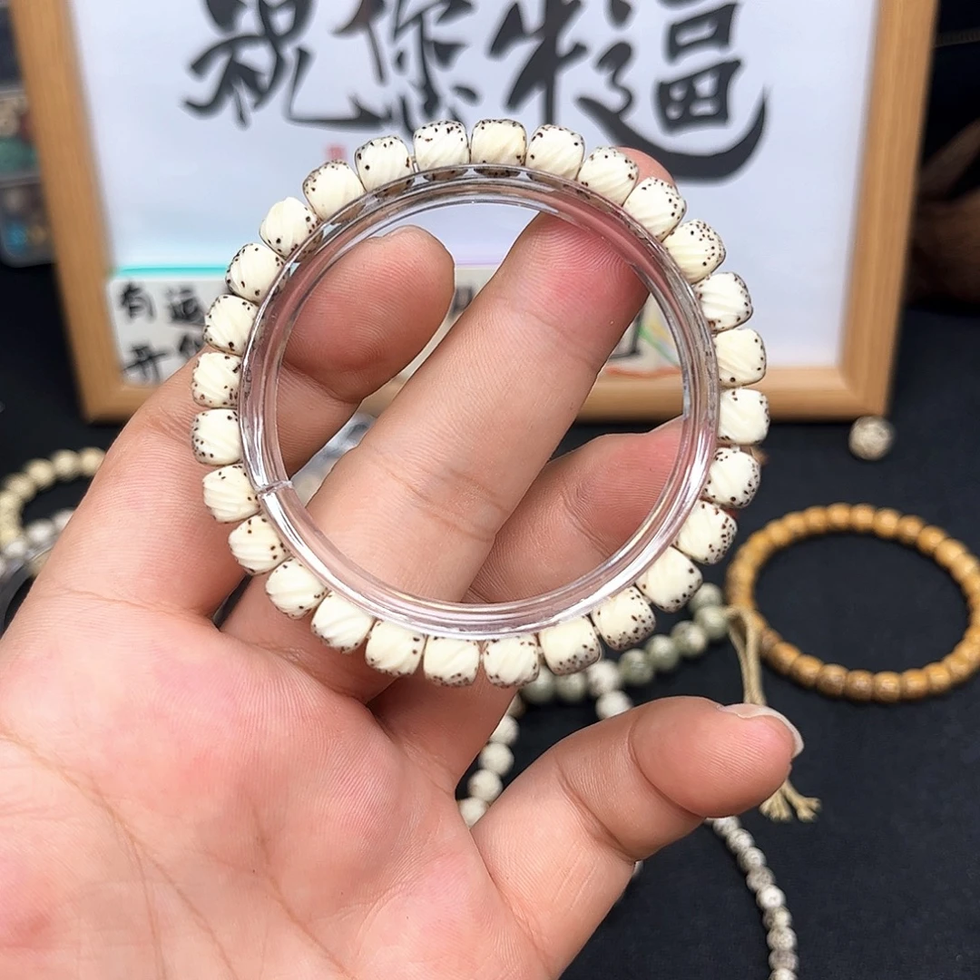 手串星月菩提8✖️7河豚 手雕拉丝 大留白 小细星 单圈