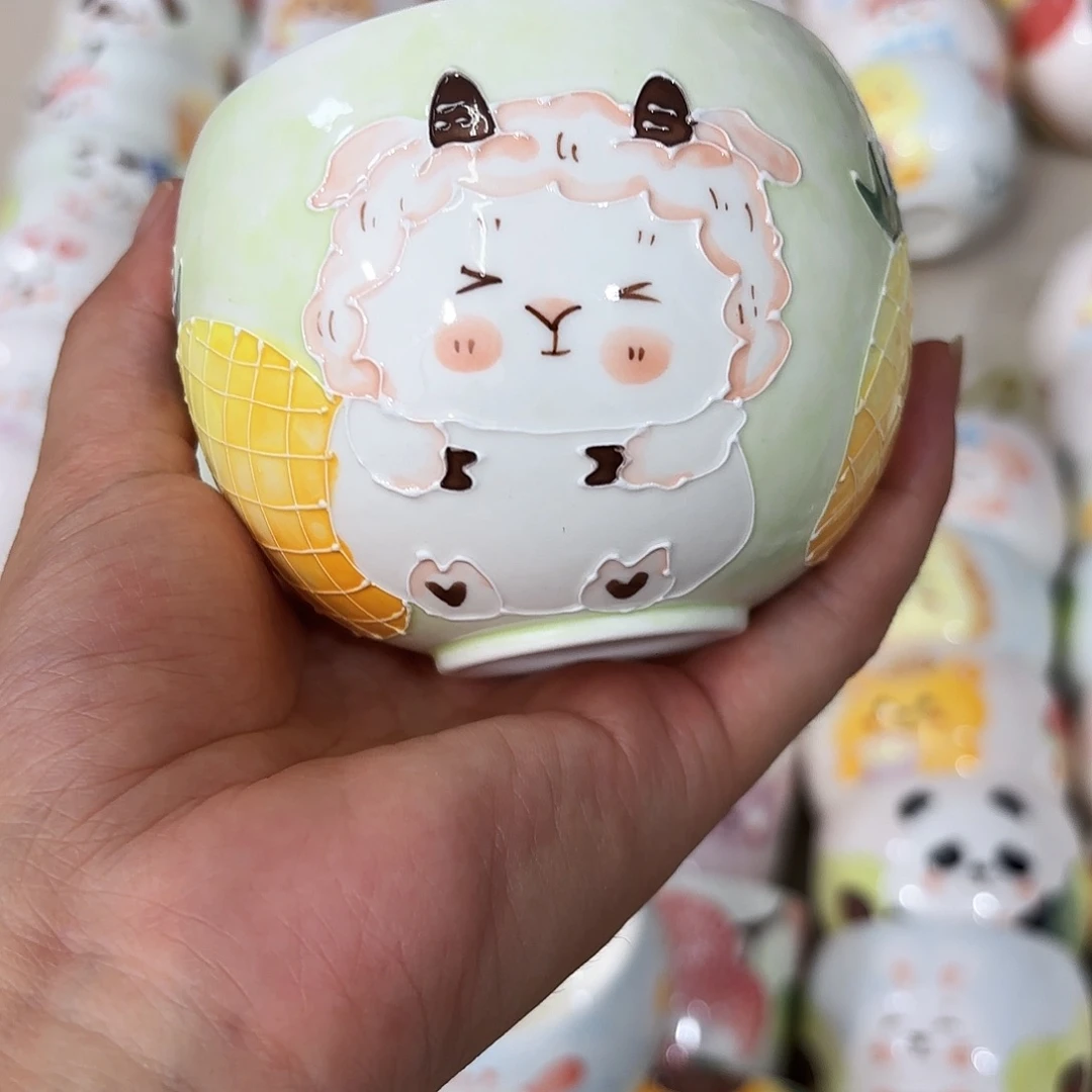 手绘创意高温釉下彩陶瓷