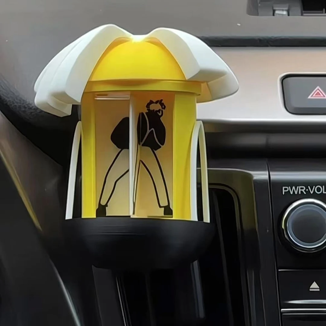 鸡你太美小黑子动画车载空调出风口香薰蔡徐坤跳舞动态ikun坤周边