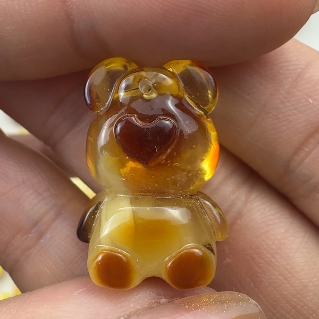 蜜蜡未镶嵌珠宝奇石全品吊坠孔 24.8×17×12.3mm