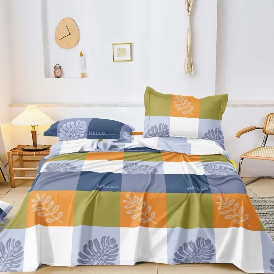 1【叶梦格调】山东原棉老粗布床单2*2.4±5细纱帆布新款舒适透气