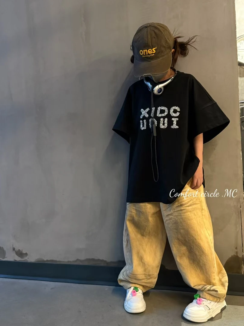 【男女童中大童】蒙蒙潮童痞帅钉珠工艺款短袖夏款新品