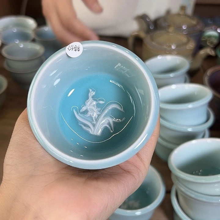 龙泉云间青瓷小米茶器
