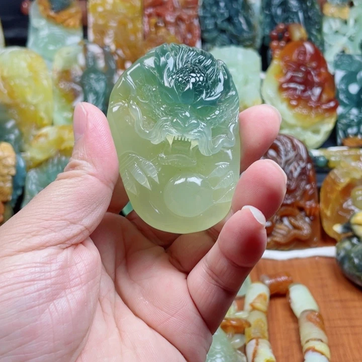蛇纹石玉未镶嵌吊坠(不含链)