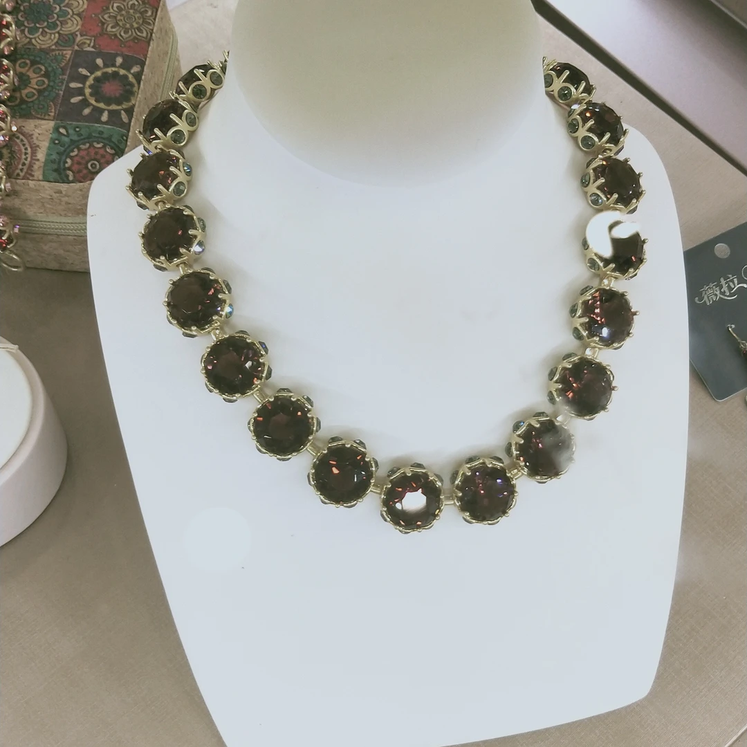 合金仿水晶吊坠 时尚通勤女合金植物花卉爱心/水滴/铃铛日韩金色