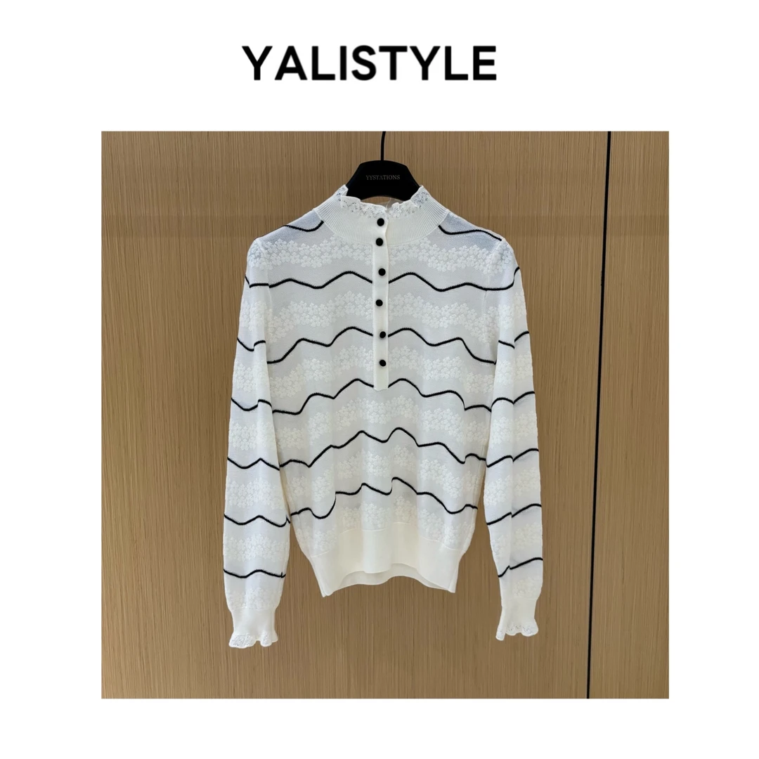 YYSTATIONS 韩系设计感半开领针织衫-10301