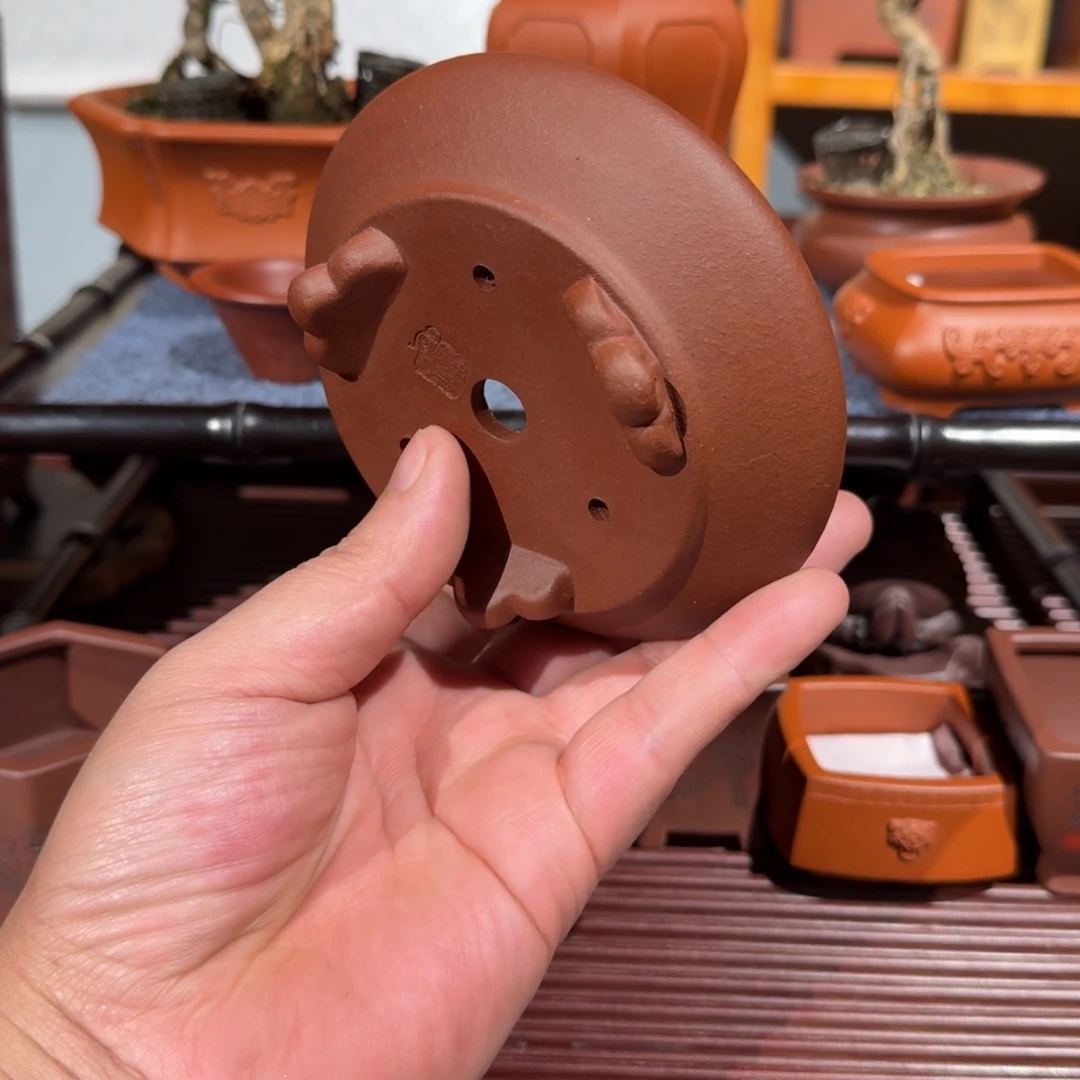 紫砂花盆原矿紫泥