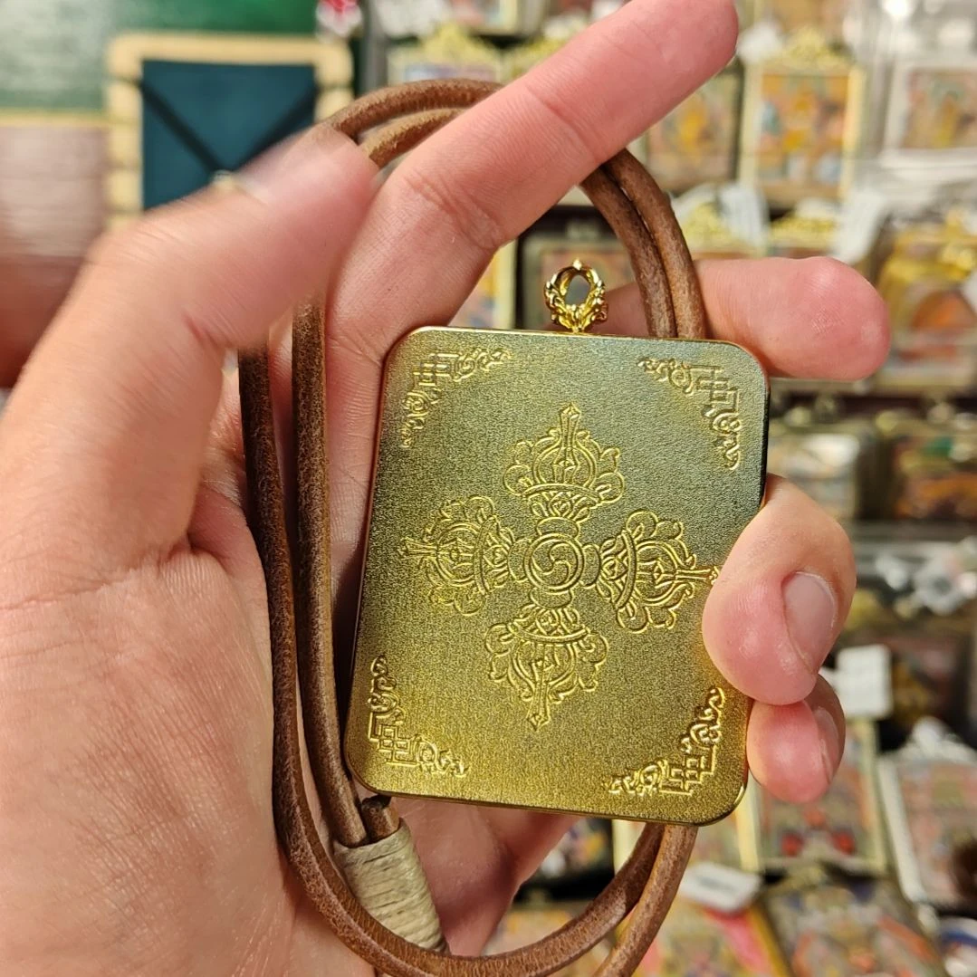 ᵕ***g吊坠纯手绘牛皮唐卡