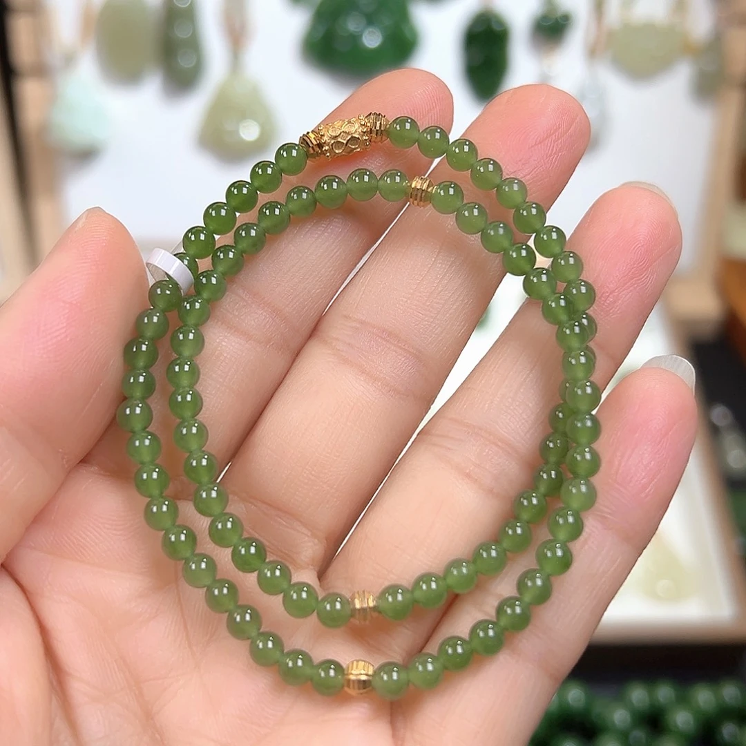 和田玉（碧玉）未镶嵌手链
