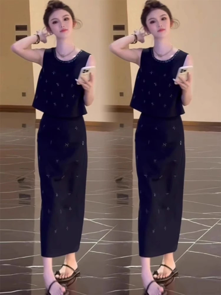 小香风套装裙女2025夏季新款时尚洋气显瘦减龄两件套矮个子连衣裙