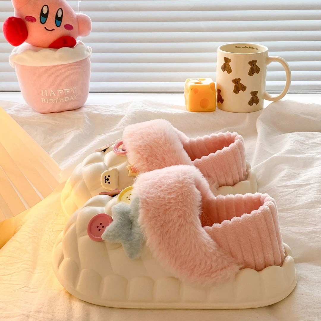 新款月子鞋EVA踩屎感情侣棉鞋冬季软底可外穿防滑棉拖鞋女款