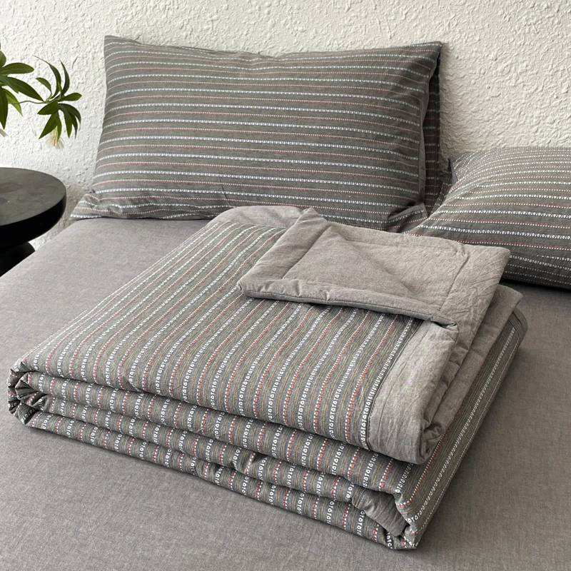 全棉色织提花水洗棉大豆夏凉被简约裸睡空调被夏季宿舍单双人夏被