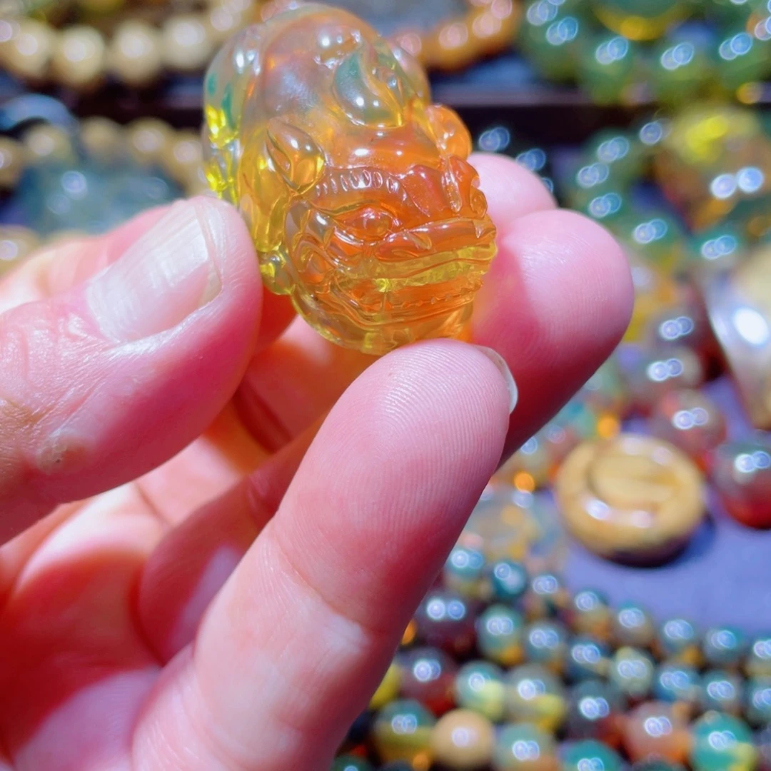 未镶嵌项链琥珀天然