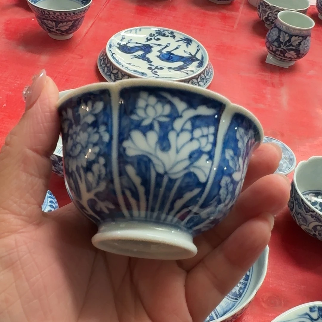 对***情景德镇陶瓷柴窑微瑕杯