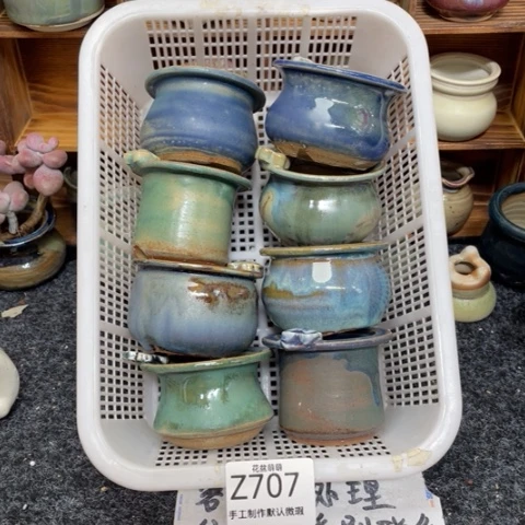 紫砂花盆微瑕707口径4.5左右