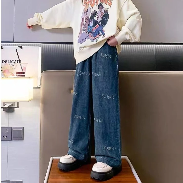 310193《现》优选韩版儿童休闲舒适时尚秋款百搭牛仔裤