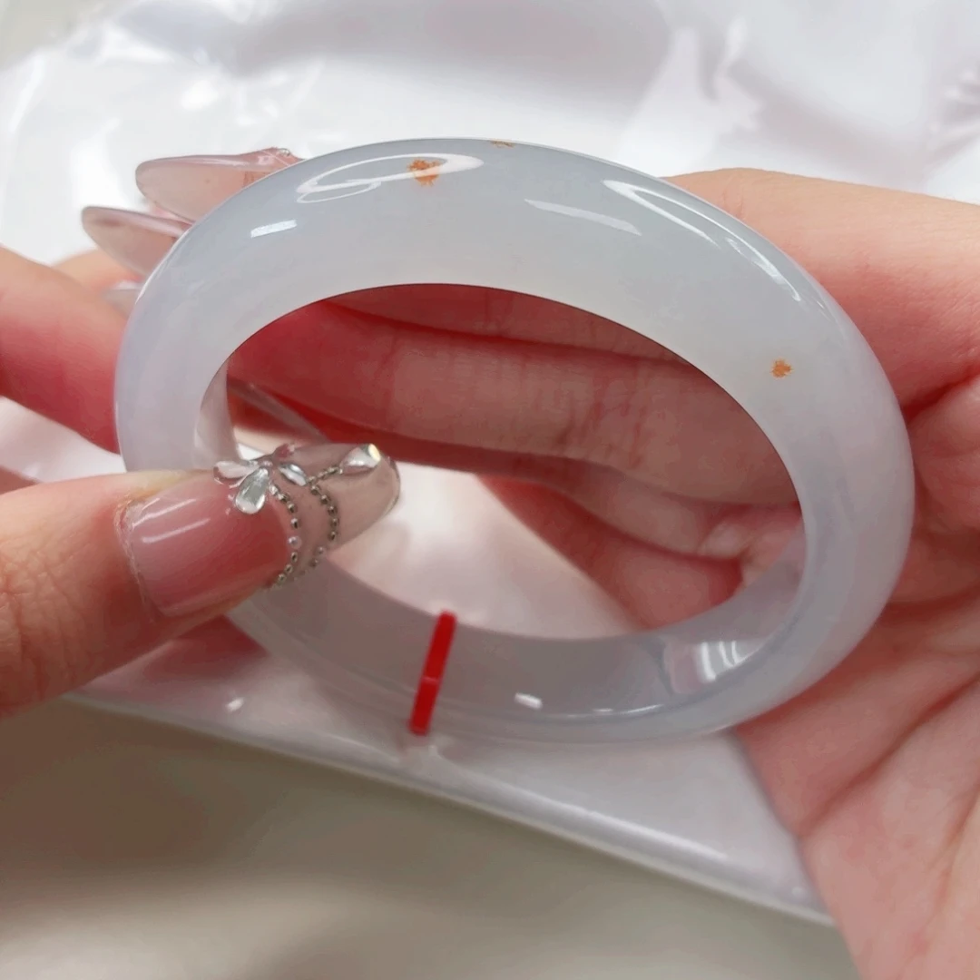 翡翠未镶嵌手镯51.9圈x522 洒金桂花糕