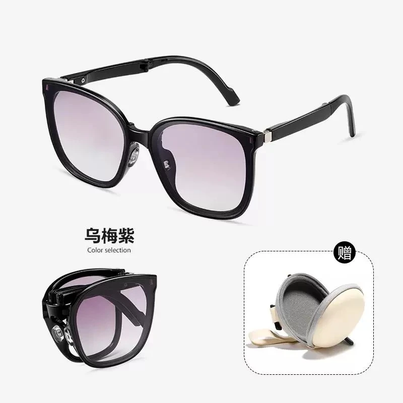 折叠墨镜大框偏光防紫外线太阳镜2024时尚开车百搭防晒