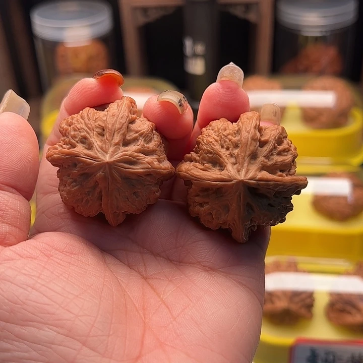 吊坠文玩核桃平谷凹底四棱 全品