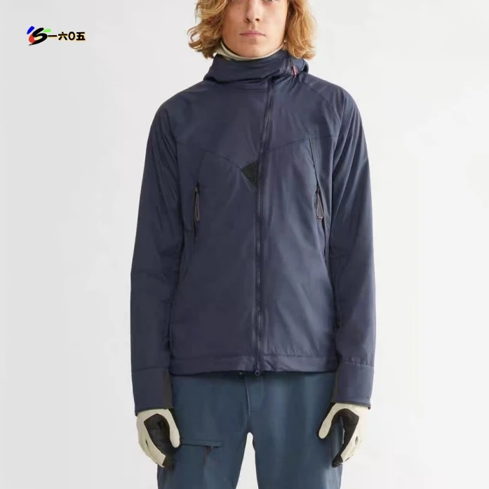 SC25948户外机能轻量徒步运动棉服P棉斜拉链内里抓绒保暖棉衣