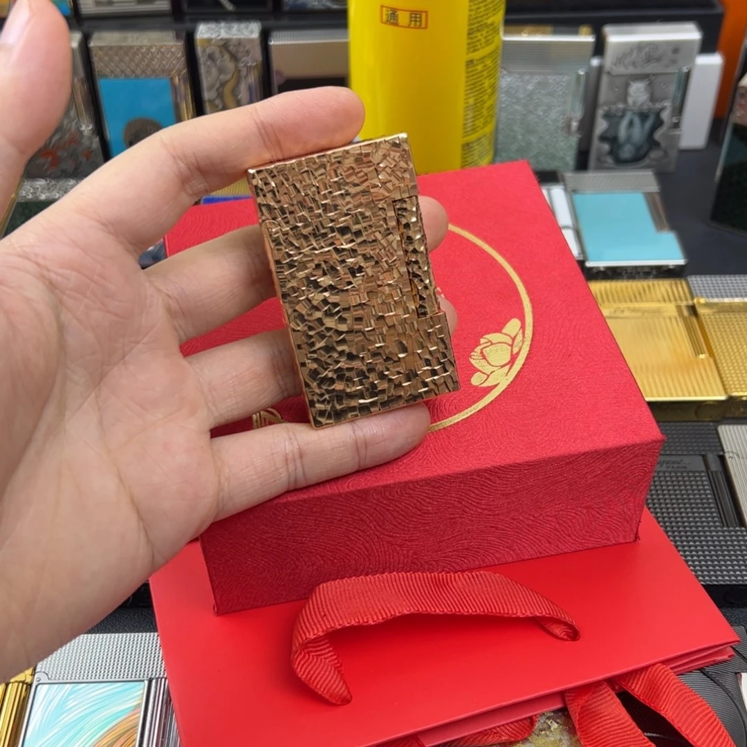 碎碎冰玫瑰金高端定制打火机