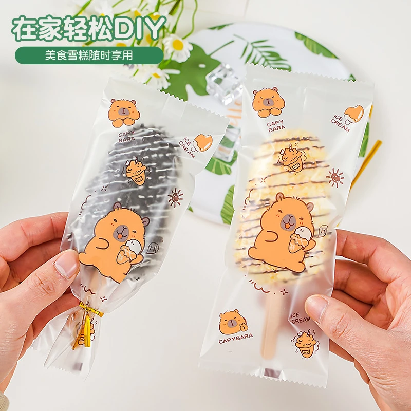 雪糕包装袋雪糕木棒扎丝纯手工自制可爱保鲜袋一次性机封冰棒袋