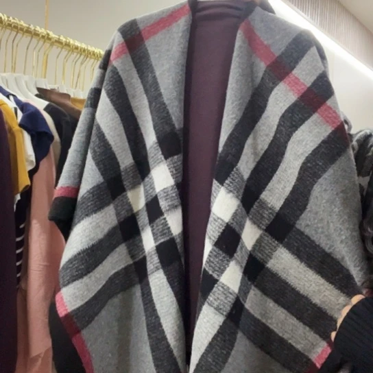 格子羊绒披肩福利清版