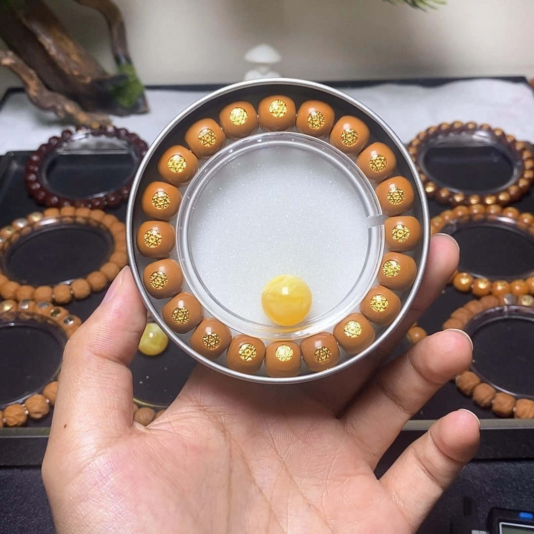 猴头核桃手串满镶嵌龙岩老邢尺寸12左右全品057号