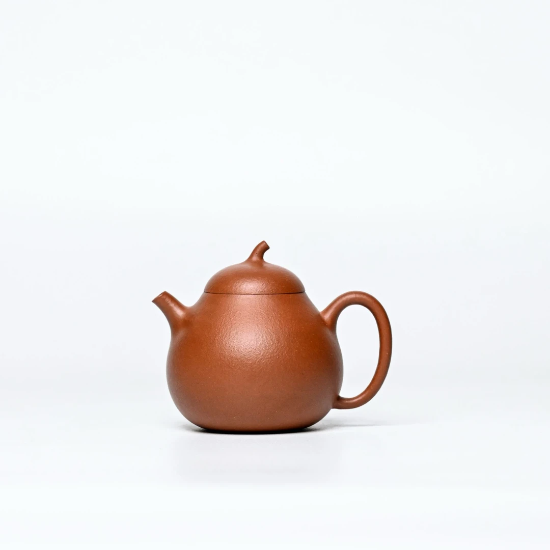 【老朱泥·茄瓜】老林出品原矿紫砂朱泥手制茄瓜壶125毫升王