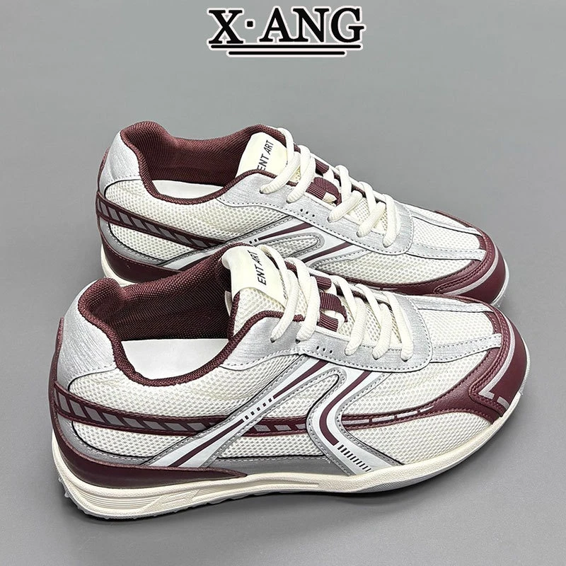 真皮小个子内增高女鞋真皮德训鞋女款2025秋季新款休闲运动阿甘鞋