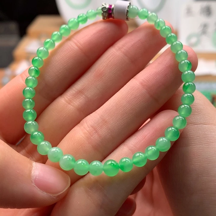 翡翠未镶嵌手链天然缅甸A货翡翠