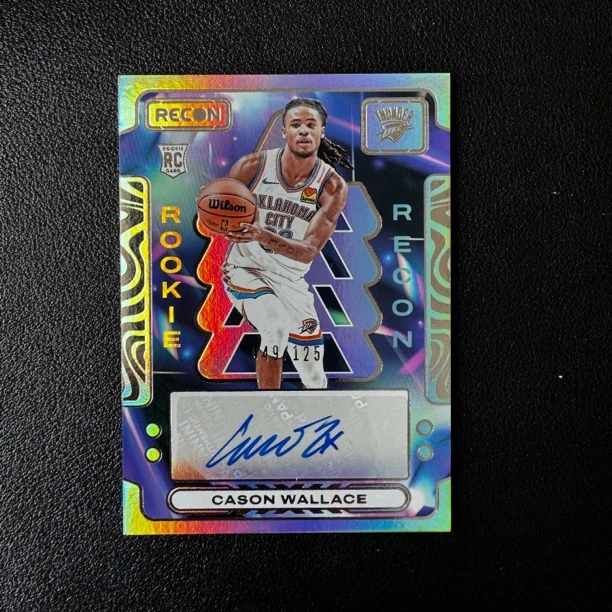 帕尼尼 球星卡雷霆 卡森 华莱士 新秀 rc 折射 签字/125编