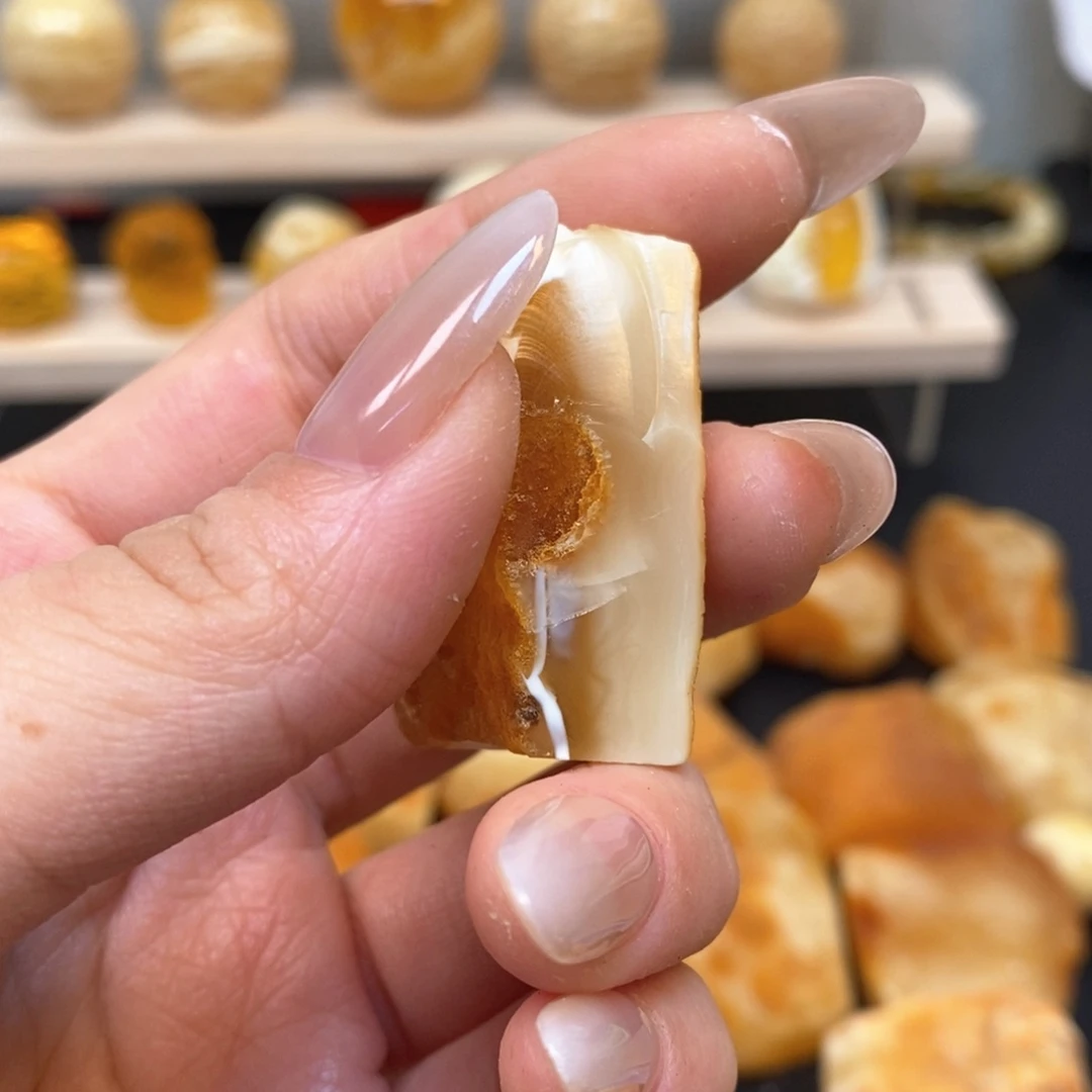 定制琥珀未镶嵌辛*天然蜜蜡原石加工不退不换