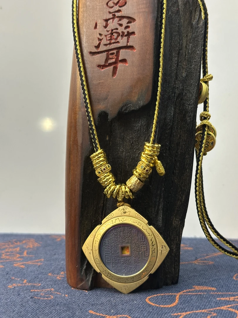 钛钢吊坠 【强型之日夜吸纳】钛合金幻彩道系文创山贵吊坠联系客服