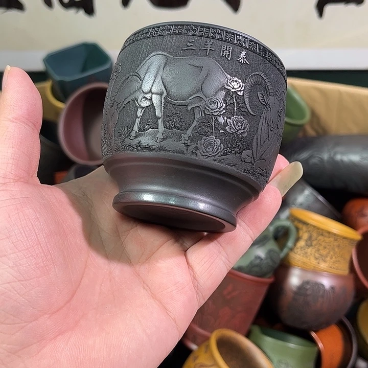 茶杯紫砂全手工紫砂主人杯
