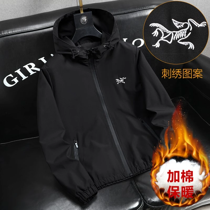 男士潮牌刺绣箭头冲锋衣防风雨软壳连帽夹克秋季外套男装鸟家男装