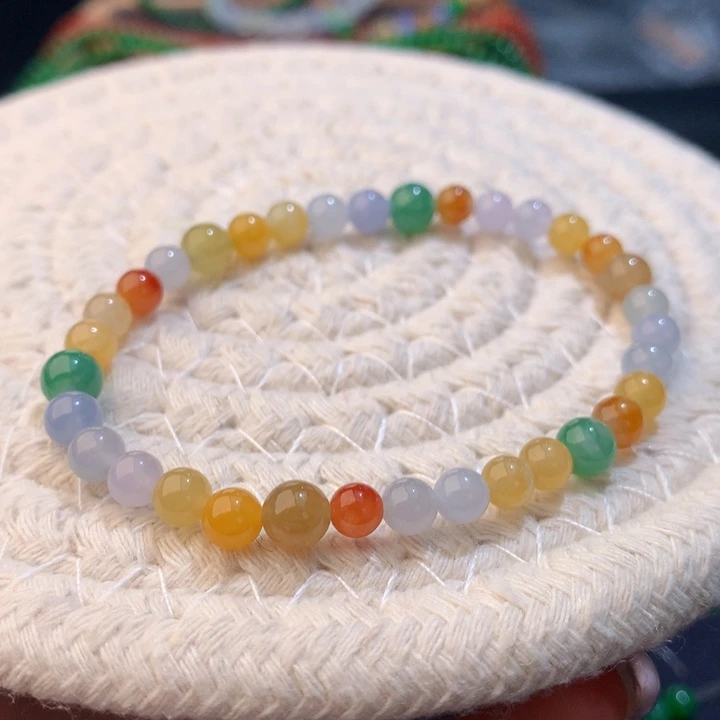 翡翠散珠彩虹手串