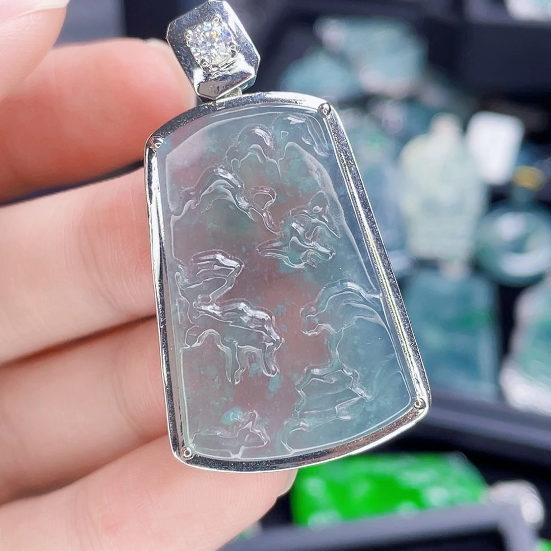 翡翠未镶嵌吊坠(不含链)