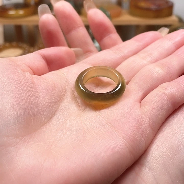 蛇纹石玉戒指未镶嵌林****x