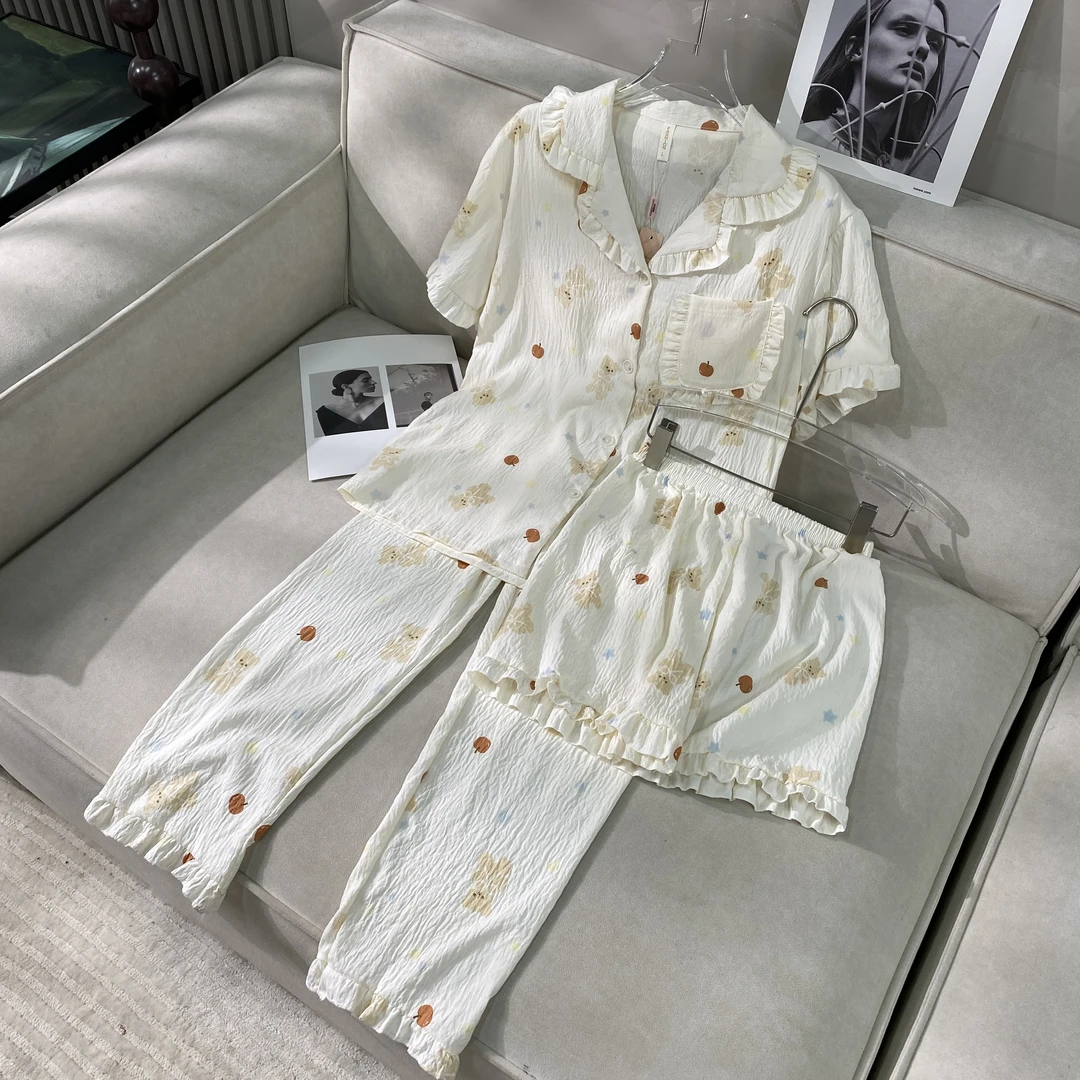 【A47】A-维蜜拾尚云朵棉睡衣家居服三件套YNF25B216-23603